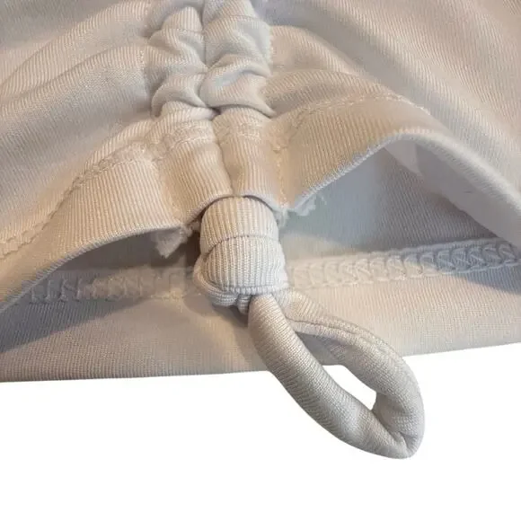 Reel Legends White Sleeveless Adjustable Ruched Side Tank Top Performance Fabric - Picture 9 of 16